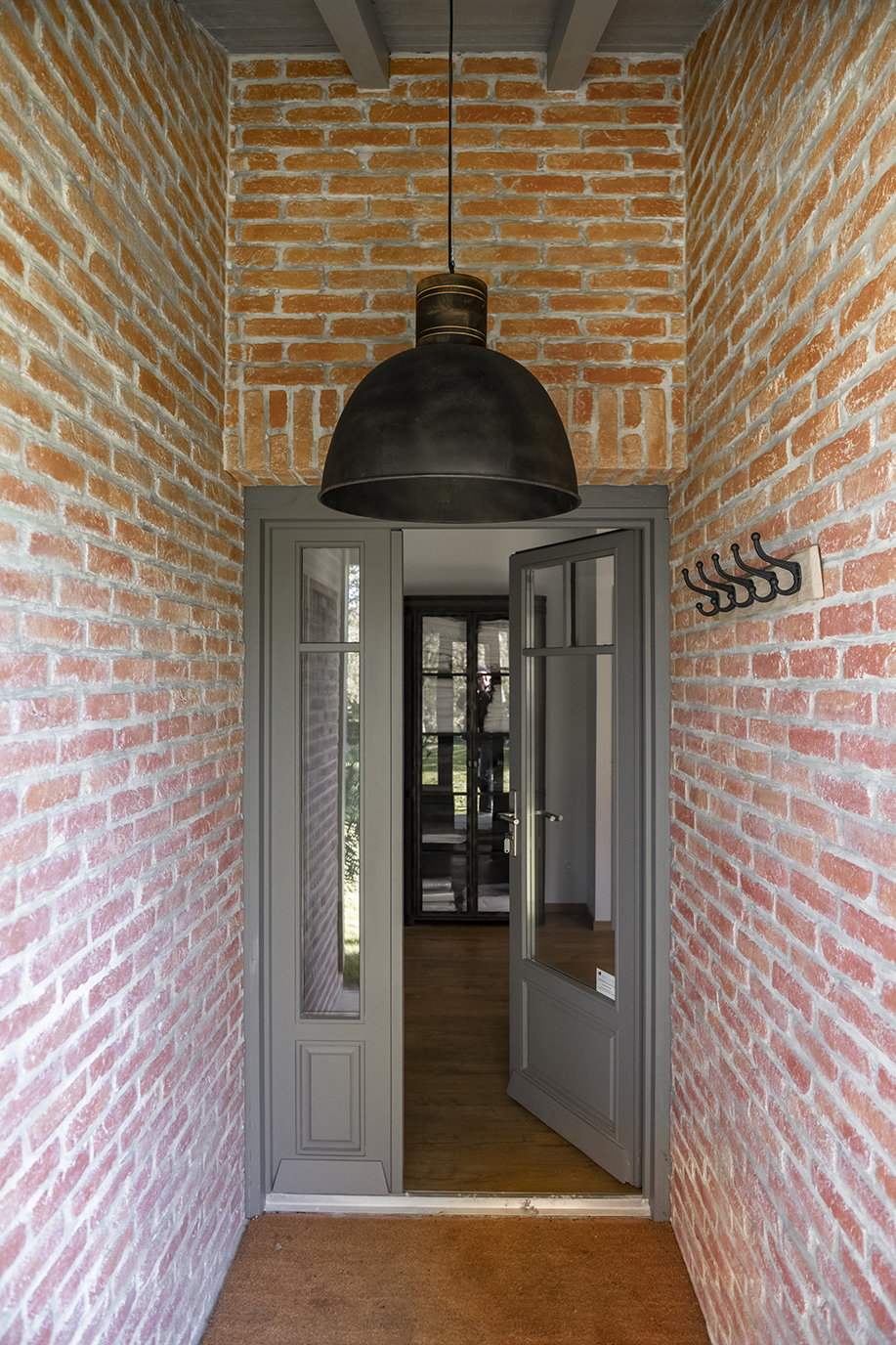 Rénovation_maison landes_lala architectes_Entrée briquettes